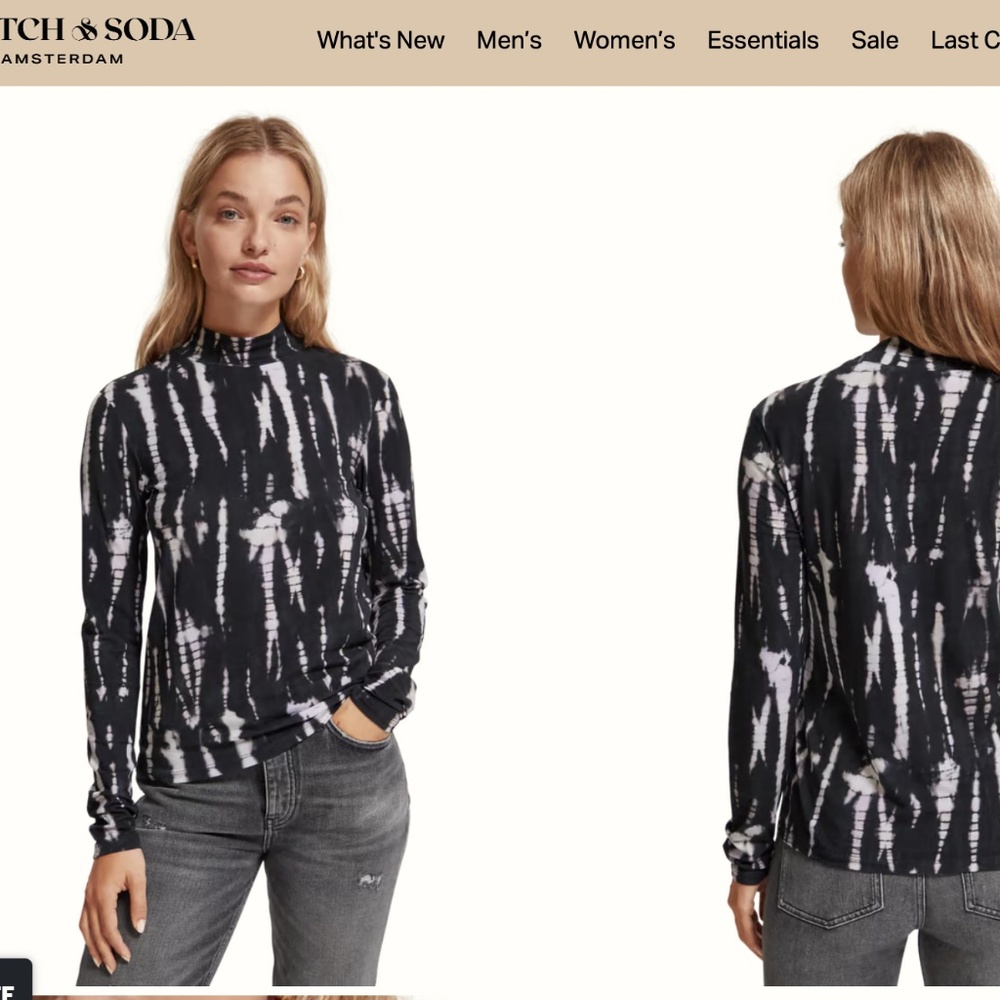 Scotch & Soda All Over Printed Long Sleeved T-Shirt XS